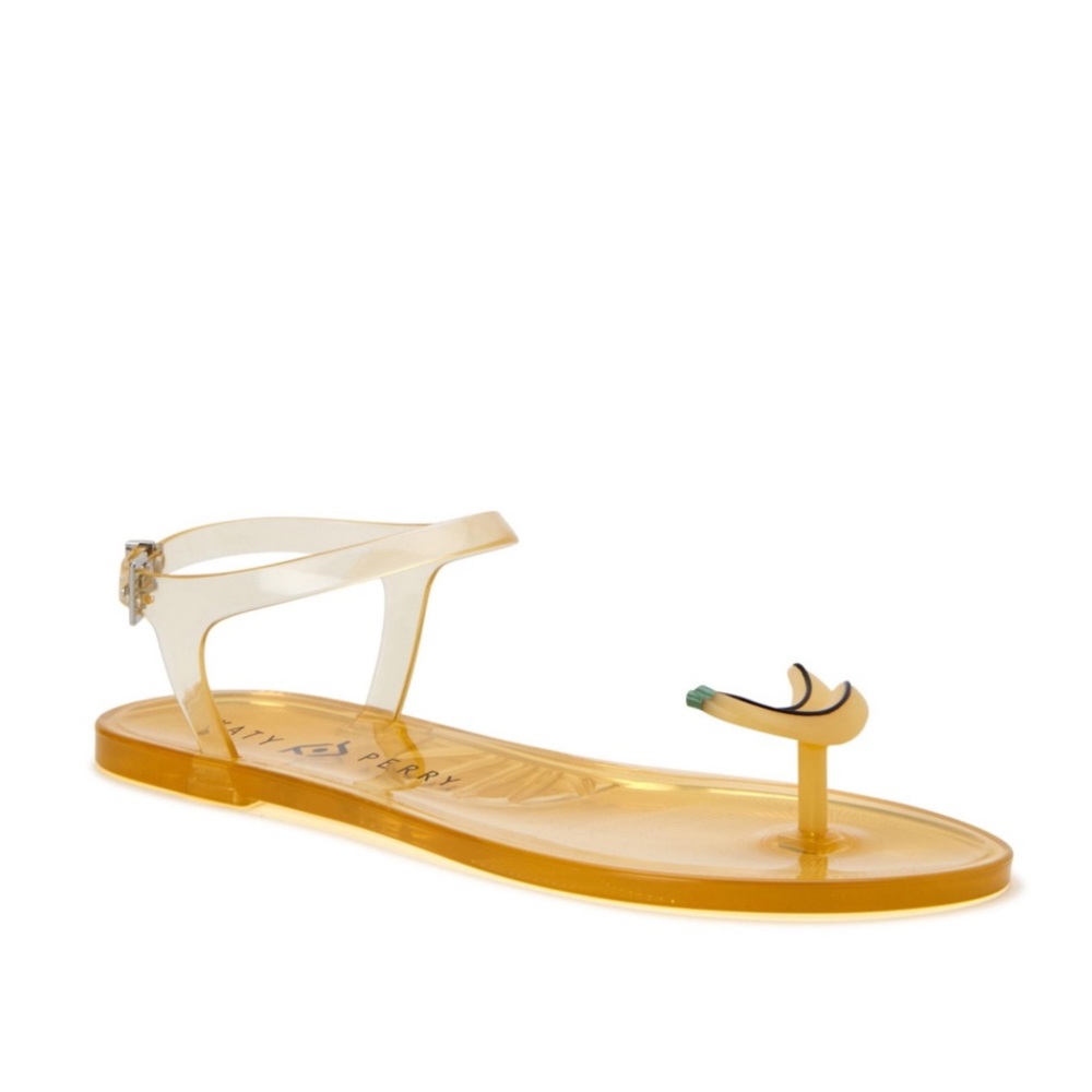 Katy Perry Banana Golden Harvest The Geli SCENTED Buckle Sandals 8 New in Box